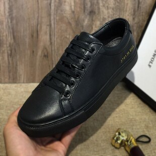 2024春夏common小白鞋男韩版潮白色板鞋男百搭真皮平底休闲鞋子男