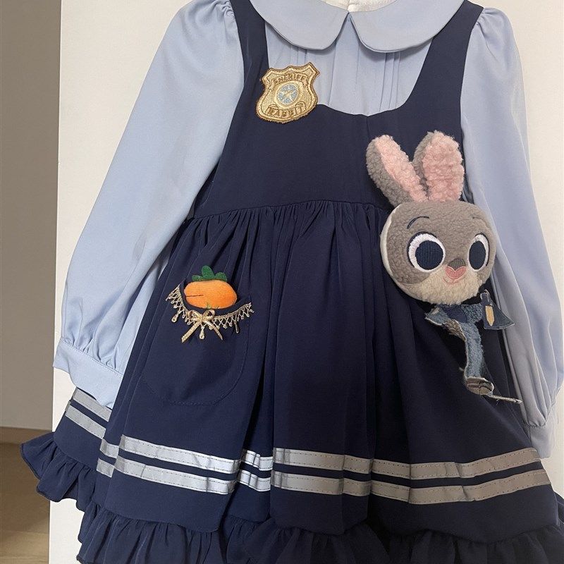 朱迪兔子警官cos服饰秋冬儿童卡通洛丽塔女童宝宝长袖学院连衣裙,童装/婴儿装/亲子装,连衣裙,淘宝优惠券,粉丝福利购,淘宝优惠卷