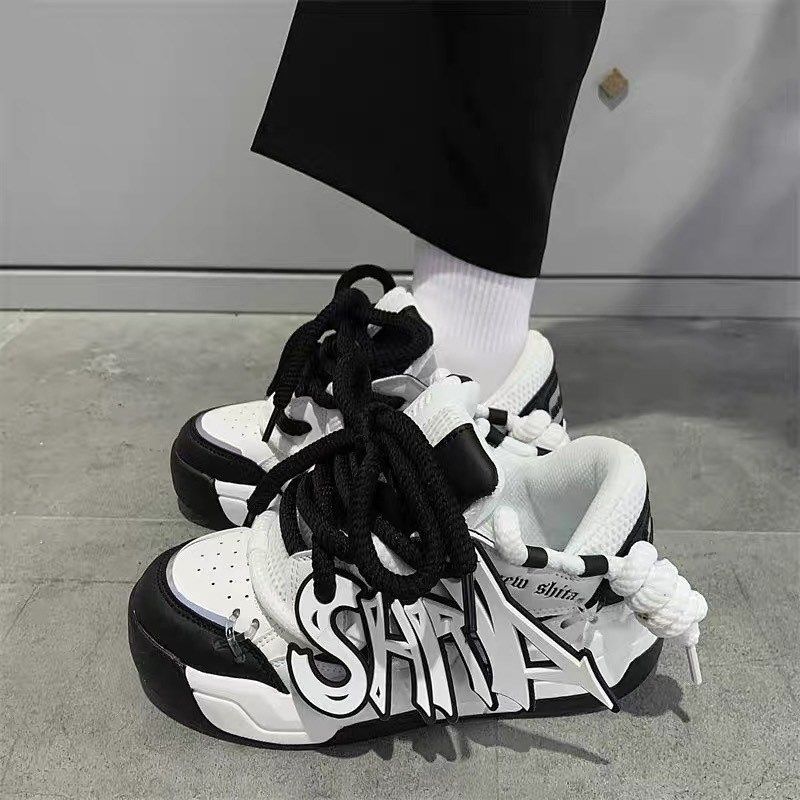 2024新款学生休闲小众面包鞋女韩版ins潮百搭情侣厚底低帮板鞋男,运动鞋new,板鞋,淘宝优惠券,粉丝福利购,淘宝优惠卷