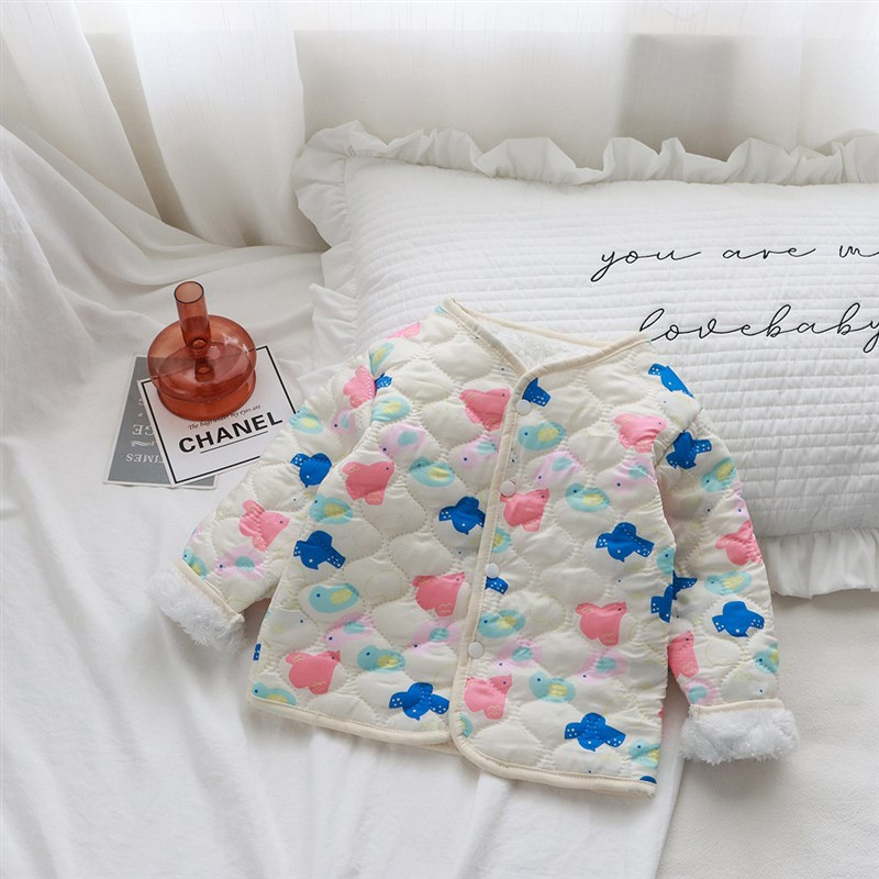 秋冬新款儿童加绒内胆棉袄中小童校服内胆神器男女童加绒便衣小袄