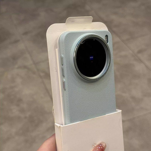 淡青荔枝纹适用vivox200手机壳防指纹新款X200Promini简约情侣vivo磨砂防汗女外壳防摔素皮纹保护套超薄耐脏