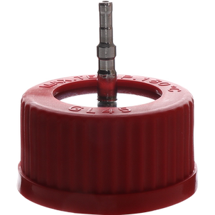 补料瓶盖不锈钢单/双/三/四孔盖PP塑料补料瓶盖流动液相瓶盖转接头溶剂废液GL45蓝试剂瓶盖化学实验室用品