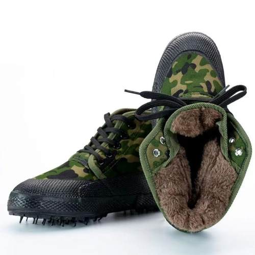 冬季解放鞋高帮加绒加厚保暖棉胶鞋男防滑耐磨爸爸工地劳保鞋棉鞋