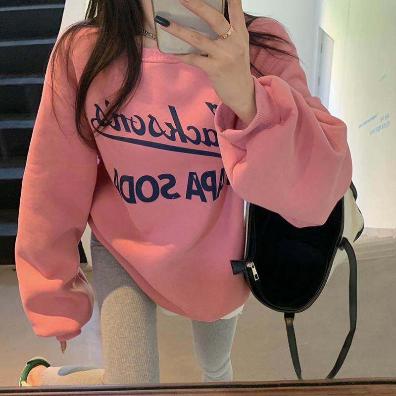 卫衣女ins慵懒风秋冬季加绒2025新款韩版宽松中长款休闲上衣外套