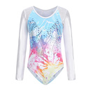 儿童女生专业艺术体操训练服长袖 连体衣 竞技团体比赛舞蹈连体装