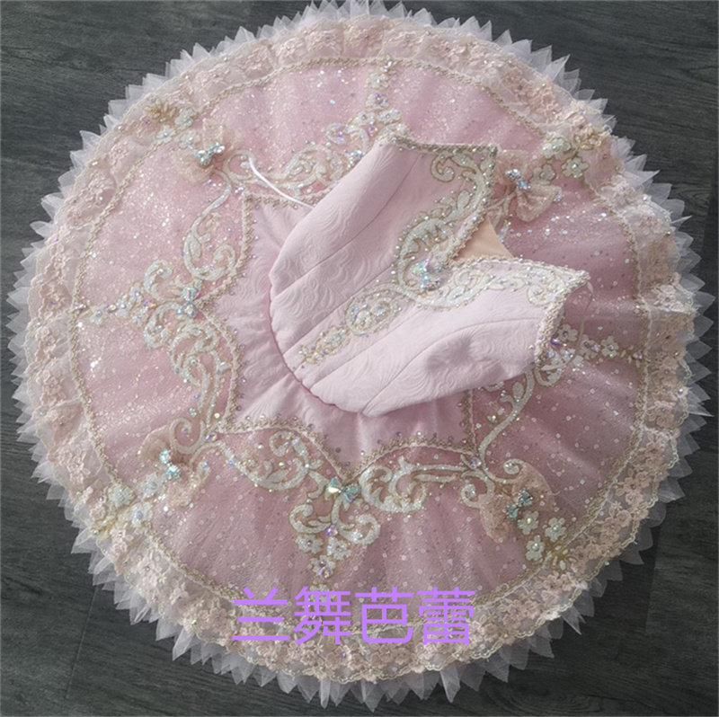 粉色睡美人花仙子tutu裙芭蕾舞裙蓬蓬裙专业比赛服儿童成人演出裙