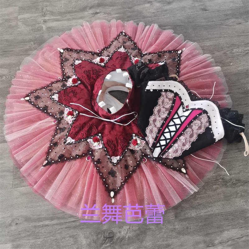 海盗分体式芭蕾演出服儿童tutu裙比赛服蓬蓬裙成人舞台表演服定制