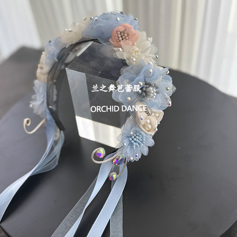 兰之舞芭蕾发髻花环头饰调节发带