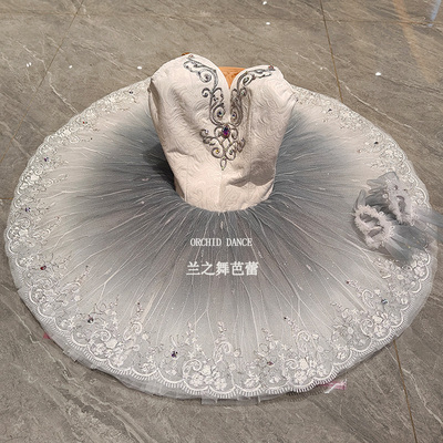 灰咖简易版芭蕾舞裙比赛表演服