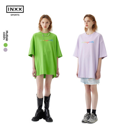 ISS BY INXX SPORTS  2024夏季新款宽松潮流T恤潮牌短袖男女同款