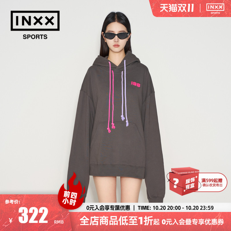 宽松套头连帽卫衣男女同款