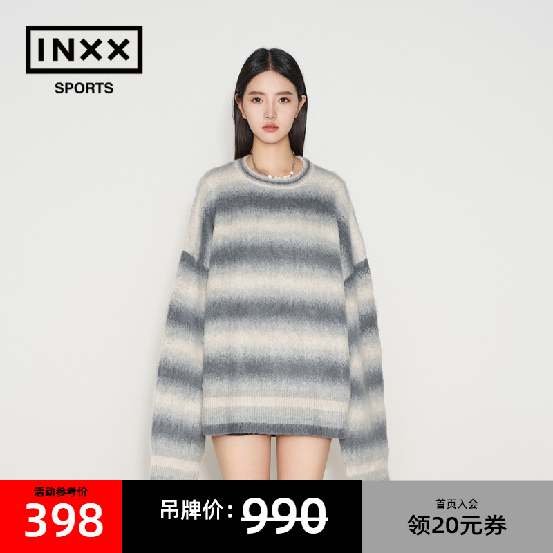 ISS BY INXX SPORTS [明星同款]宽松版毛衣马海毛针织衫男女同款