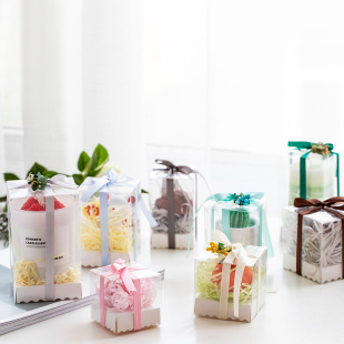 透明PVC韩式 北欧风DIY香薰蜡烛礼品包装 手工艺品礼盒 热卖 蔓玥
