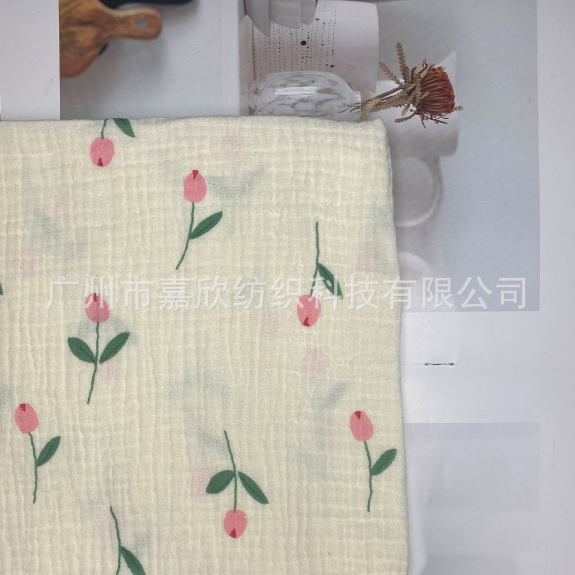 双层纱布料布匹 纯棉双层绉布 muslin 双层皱布 双层纱布料  面料