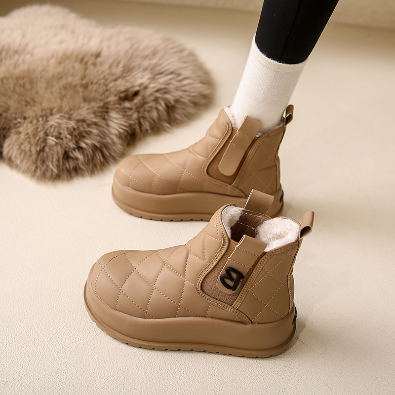 真皮厚底雪地靴女2025新款冬季