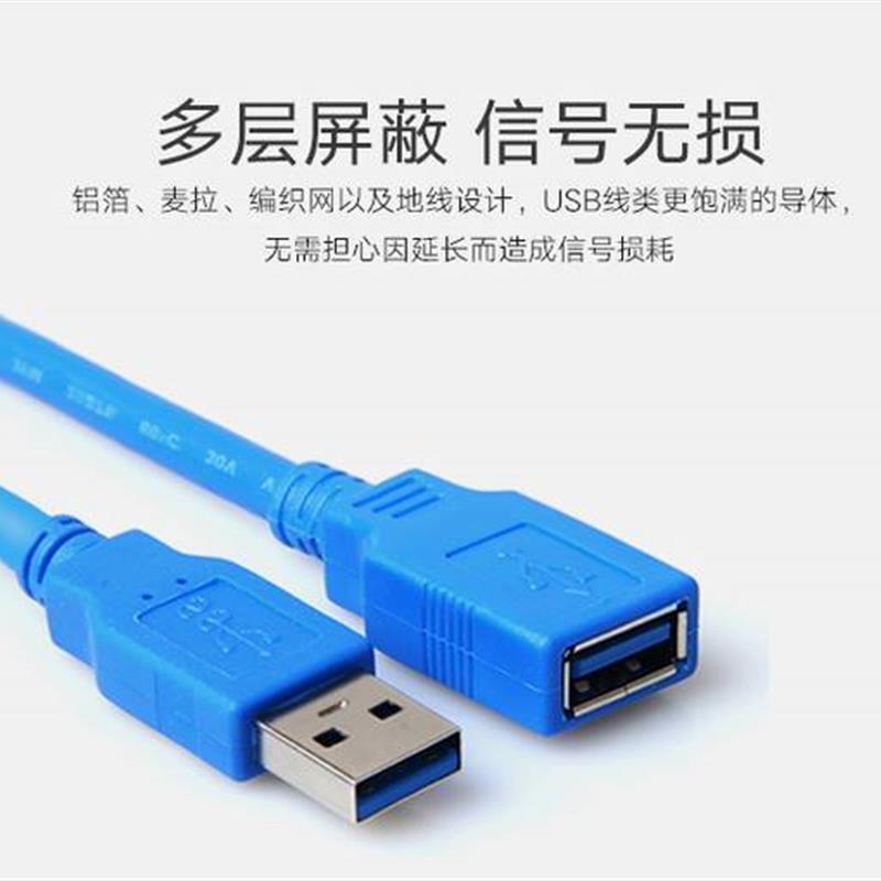 usb3.0延长线1.5米3公对母数据线电脑连接键盘U盘鼠标网卡接收器