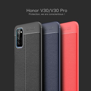 v30pro保护套OXF 华为荣耀v30手机壳OXF一AN00硅胶外壳防摔honor AN10全包边oxfanoo皮纹an10手机套商务高档