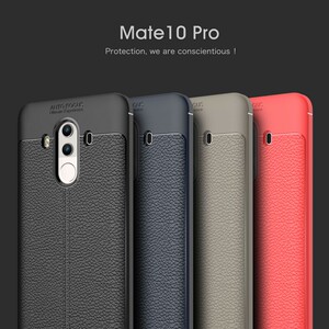 华为mate10pro手机壳BLA一AL00保护套blaal00硅胶外壳磨砂MT十por软全包边手机套商务高档磨砂皮纹男女款新潮