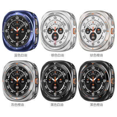 适用三星ultra47mm表壳 三星表壳 电镀喷油镂空watch7保护套
