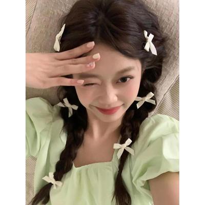 丝带蝴蝶结发夹夹迷你小号刘海夹侧边夹碎发夹子少女发饰品