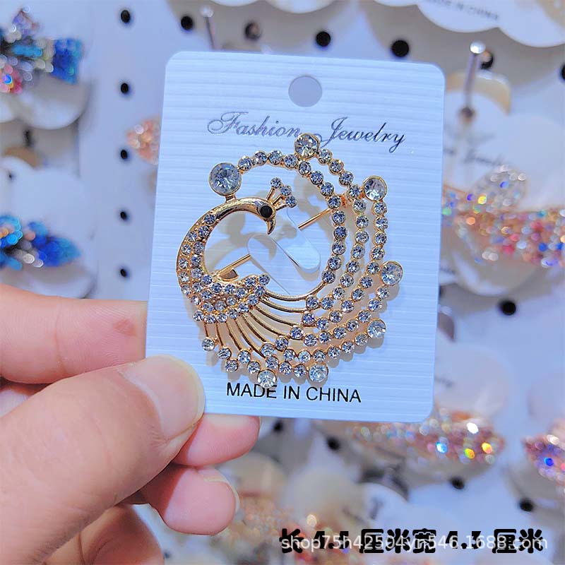 时尚韩版合金胸针防走光水钻别针服饰胸花轻奢风