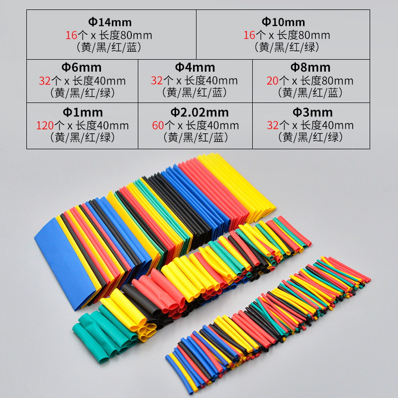 热塑管电线头套耳机热缩管收缩电工束线塑封包线管柔韧热缩膜绝缘