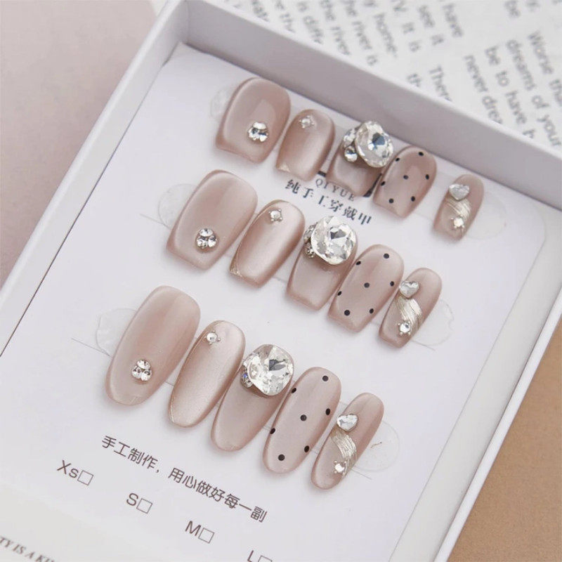 月光手书纯手工光疗穿戴甲成品重复使用美甲贴手绘婚礼适用上班族,彩妆/香水/美妆工具,美甲工具,淘宝优惠券,粉丝福利购,淘宝优惠卷