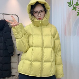 羽毛之家 三星安心90白鸭绒0压感软糯泡芙云朵短款连帽款羽绒服女