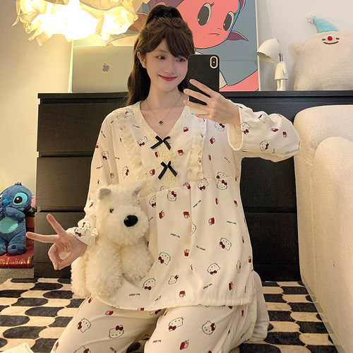 云朵棉公主风加肥大码睡衣套装