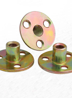 M6 M8 M10 铁板螺母 家具夹板对锁螺母沙发脚锁紧 三孔螺母螺帽GG