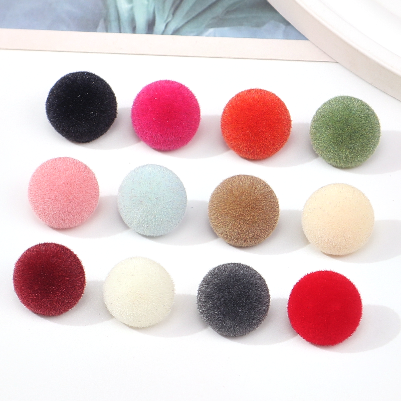 高档精致植绒纽扣蘑菇扣女开衫针织衫外套毛衣扣子领口裙子装饰扣