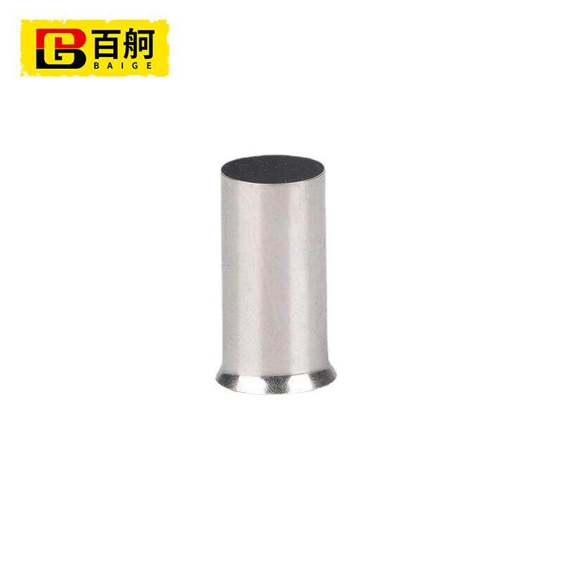 接线管铜管型裸端子冷压百舸端子紫铜镀银镀锡铜管连接EN鼻EN1010