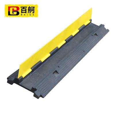 百舸减速带线槽室内外PVC220保护槽橡胶护线盖板橡胶电缆过桥板PV