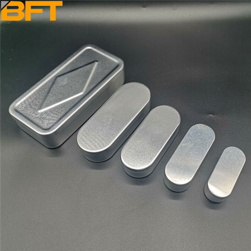 贝傅特铝针盒实验室浸泡加厚铝盒温度计针灸针头收纳盒2毫升(9*3