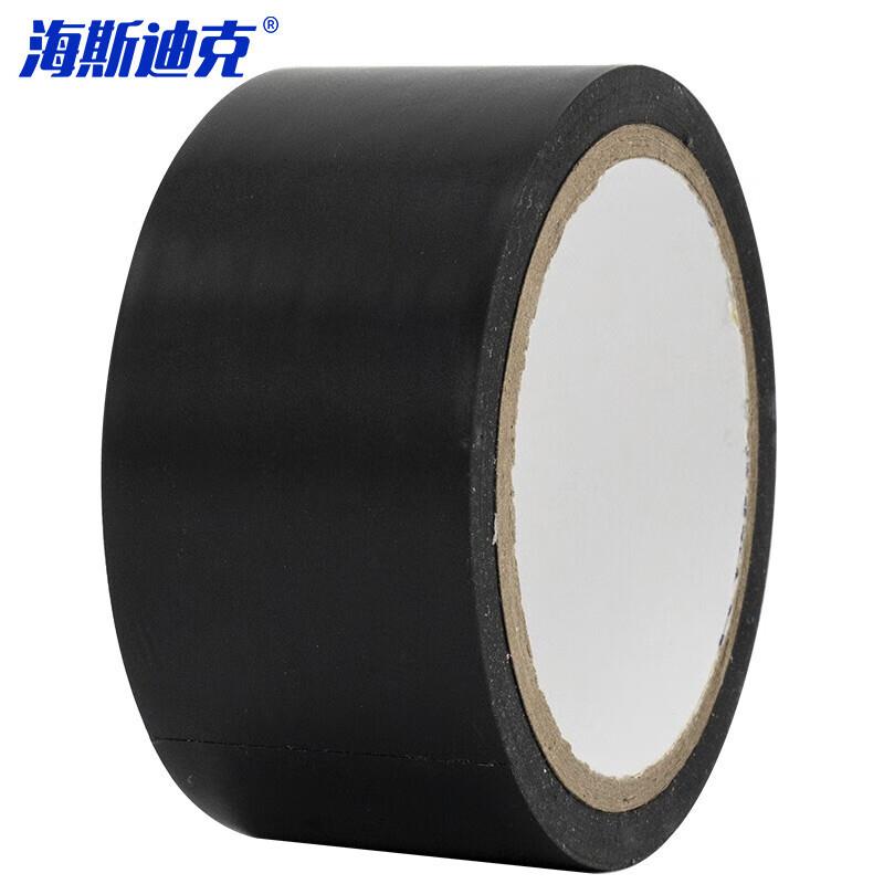 海斯迪克车间划线CM标识胶带PVC斑马线胶带4.8安全*警示黑色16y胶