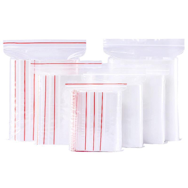 伏兴FX912自封袋pe透明封口袋密封袋厚8丝11号(28*38cm*100只)1包