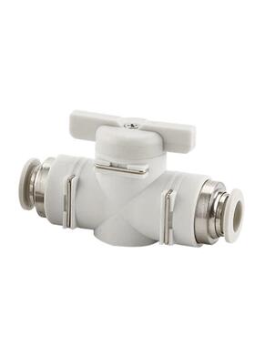 鑫官气管开关阀快插快速接头手阀开关手动阀手转阀门BUC-10(白色)