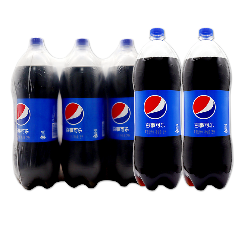 百事可乐2升大瓶装 超大容量团圆聚会畅饮碳酸饮料汽水2l*6瓶
