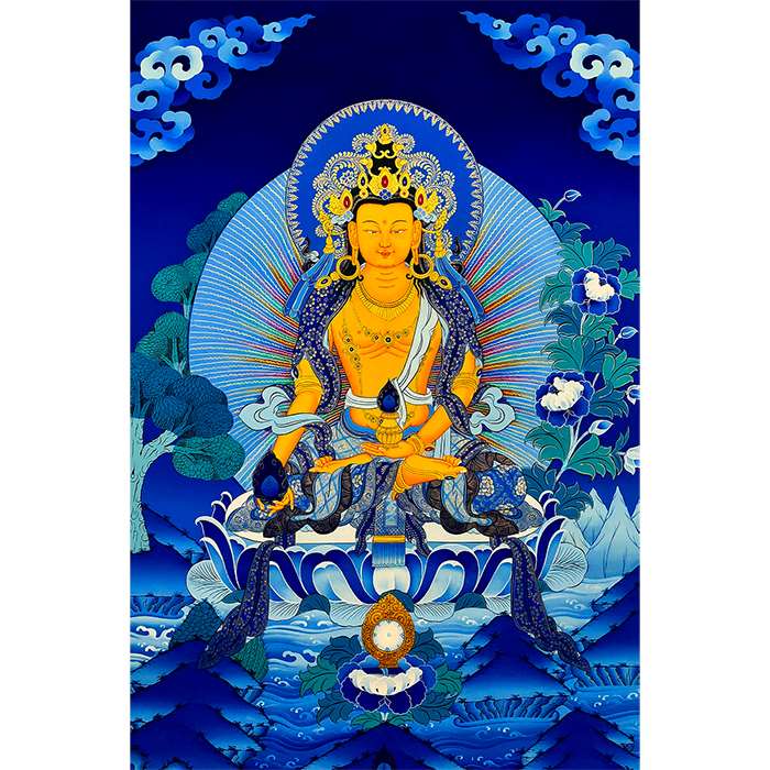 Authentic Thangka Buddha, great filial piety and great wish, Tibetan king Bodhisattva living room, Zen room, hotel club, teahouse decoration hanging