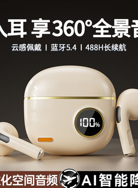 蓝牙耳机无线2025新款正品入耳式降噪高端超长续航大电量运动跑步