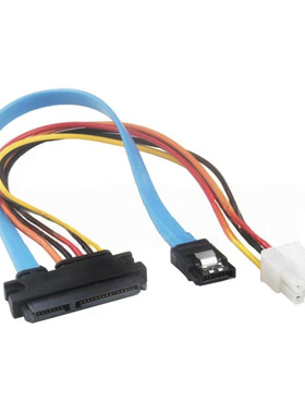 22Pin转电源方6pin+SATA一体硬盘光驱数据线7Pin+15Pin一体转接线