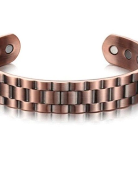 时尚潮流开口磁性手镯网格手链百搭可调节