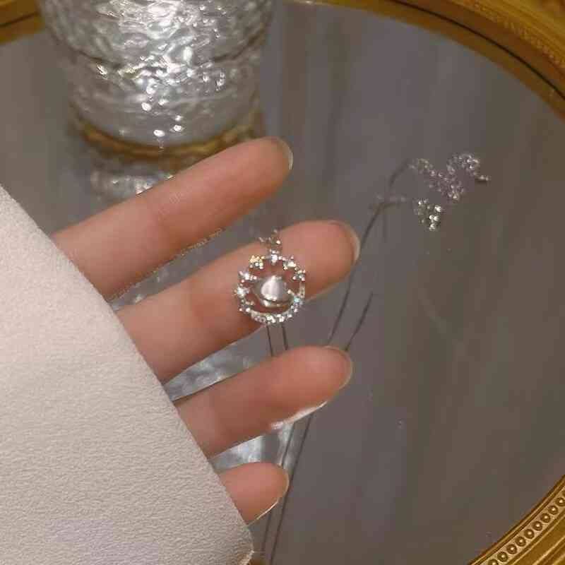 梦幻星球宇宙天文球土星项链地球仪彩色吊坠复古高级感项坠/吊坠