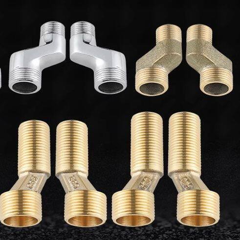 淋浴龙头配件花洒混水阀加长曲角接头变径偏心曲脚弯角拐丝转接头