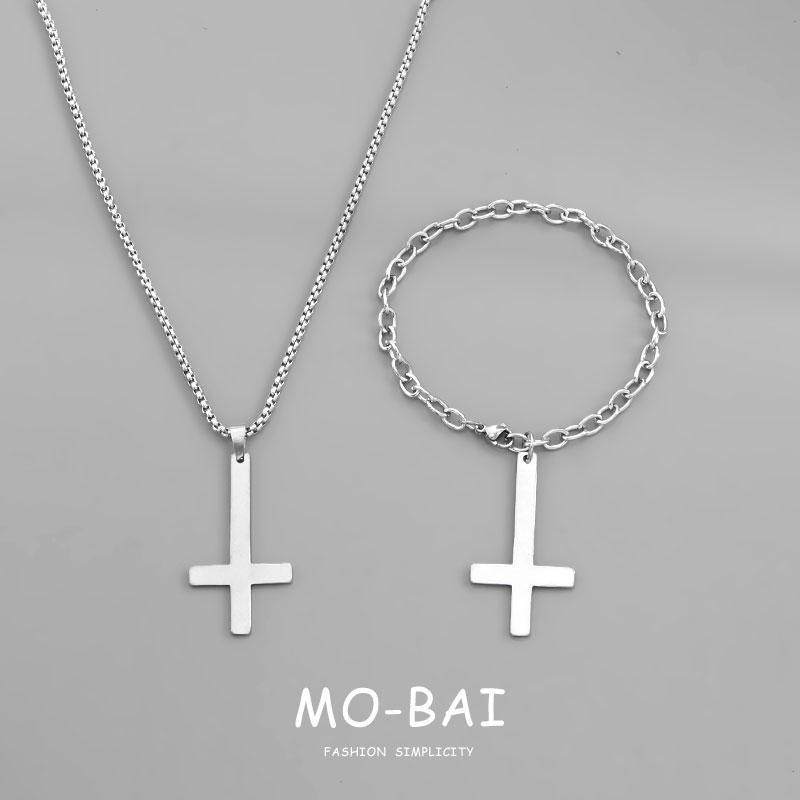 白柳逆十字架吊坠钛钢不掉色我在惊悚游戏里封神周边手链项链配饰