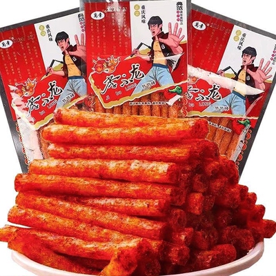 万幸季不龙辣条李小辣棒节节条素怀旧儿时童年面筋零食休闲甜辣