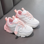 童鞋 ABC 2026春秋新款 中大童软底休闲鞋 Fans女童小白鞋 网面运动鞋