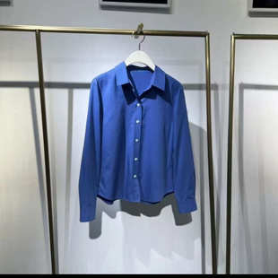 衬衫 宝蓝通勤简约宽松长袖 上衣3GA321551 2025冬新款 诗家商场同款
