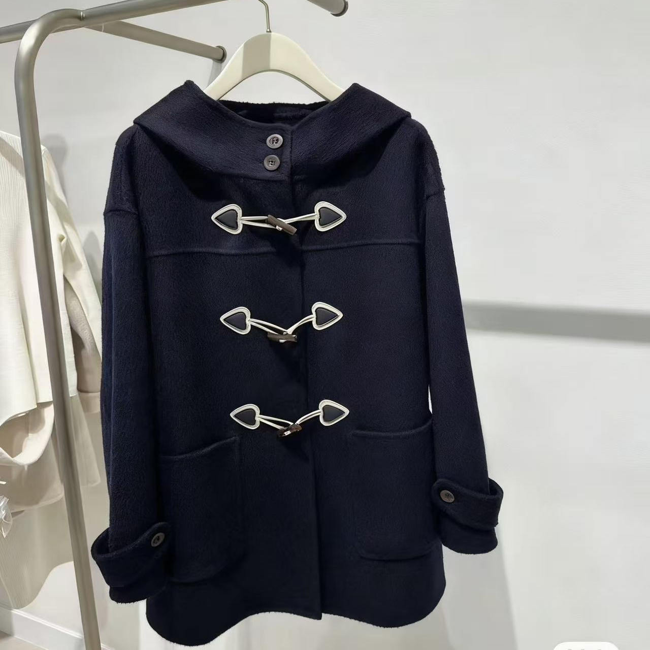 特价诗家商场同款2024冬双面呢学院风大衣3FA171112R/3FA171111R