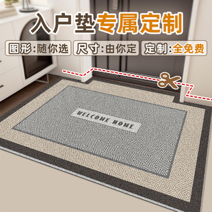 丝圈地垫高级入户门口地垫自由裁剪高级感进门耐脏防滑加厚玄关